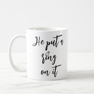 Romantische Verlobung Ring Kaffee Tasse