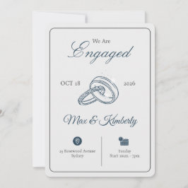 Romantische Verlobungseinladungen | Elegant & Mode Einladung