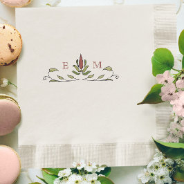 Romantische Viktorianische Monogramm individuell a Serviette