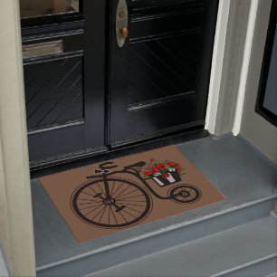 Romantische Vintage Blume Bike Fußmatte