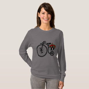 Romantische Vintage Blume Bike T-Shirt