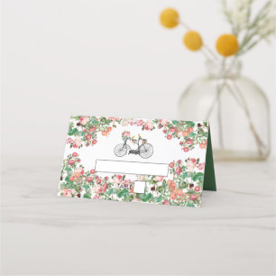 Romantische Vintage Blume und Hochzeiten von Vögel Platzkarte
