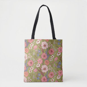 “Romantische Vintage-Blumen-Eco-Tasche”