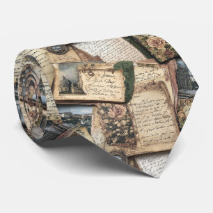 Romantische Vintage Buchstabenkollektion mit Rose Krawatte