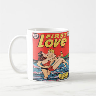 Romantische Vintage Comic Book Design Kaffee Tasse
