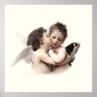 Romantische Vintage Engel First Kis
