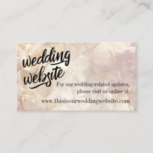 Romantische, vintage, florale Hochzeits-Webseite-K Begleitkarte