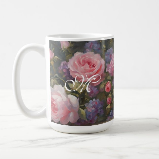 Romantische Vintage Florals Kaffeetasse (Links)