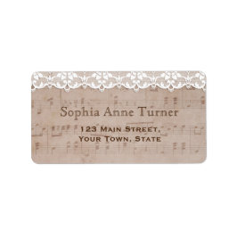 Romantische Vintage Hochzeit Adressaufkleber