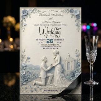 Romantische Vintage-Hochzeit in der Kapelle Einladung