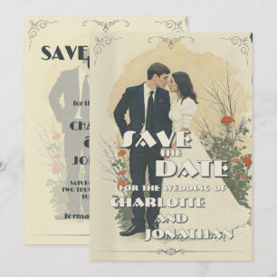 Romantische Vintage-Hochzeitspaar-Kunstkarten