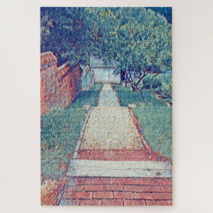 Romantische Vintage-Illustration Urlaubsspaziergan Puzzle