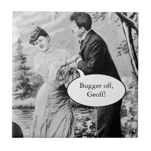 Romantische Vintage Liebhaber auf dem Schiff Fliese