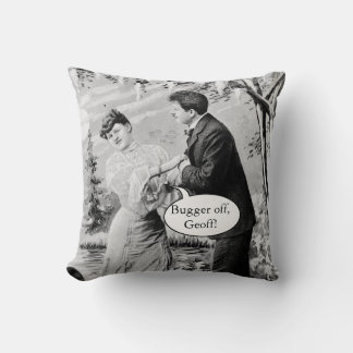 Romantische Vintage Liebhaber auf dem Schiff Kissen
