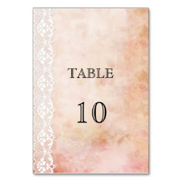 Romantische Vintage Rose & Hochzeitsstimmung Tisch Tischnummer