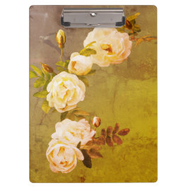 Romantische Vintage Rose Klemmbrett