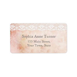 Romantische Vintage Rose und Hochzeit Adressaufkleber