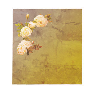 Romantische Vintage-Rosen Notizblock