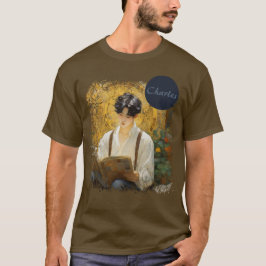 Romantische Vintage Stilkunst des Lesens T-Shirt