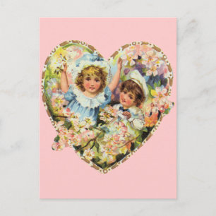Romantische Vintage Valentine Feiertagspostkarte