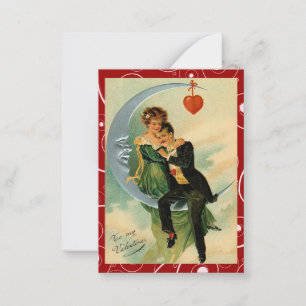 Romantische Vintage Valentine-Liebe-Anmerkungen Mitteilungskarte
