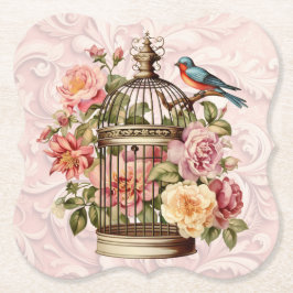Romantische Vintage Wasserfarbe Blumengeburt Untersetzer