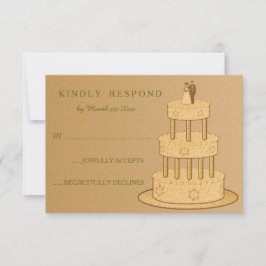 Romantische Vintage Wedding UAWG RSVP Karte