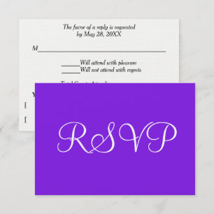 Romantische Violet Wedding RSVP Karte