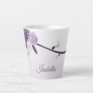 romantische violette Blumen botanisch  Milchtasse
