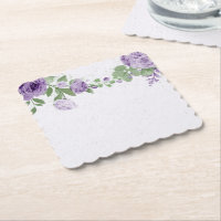 Romantische violette Blumen grüne Blätter botanisc