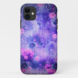 Romantische violette Blumen im Vintage-Stil iPhone 11 Hülle