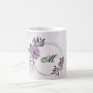 Romantische violette Blumen Kaffeetasse