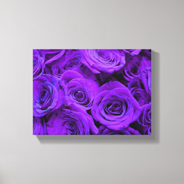 Romantische violette lila Rose, hübscher Rosenbuke Leinwanddruck (Vorderseite)