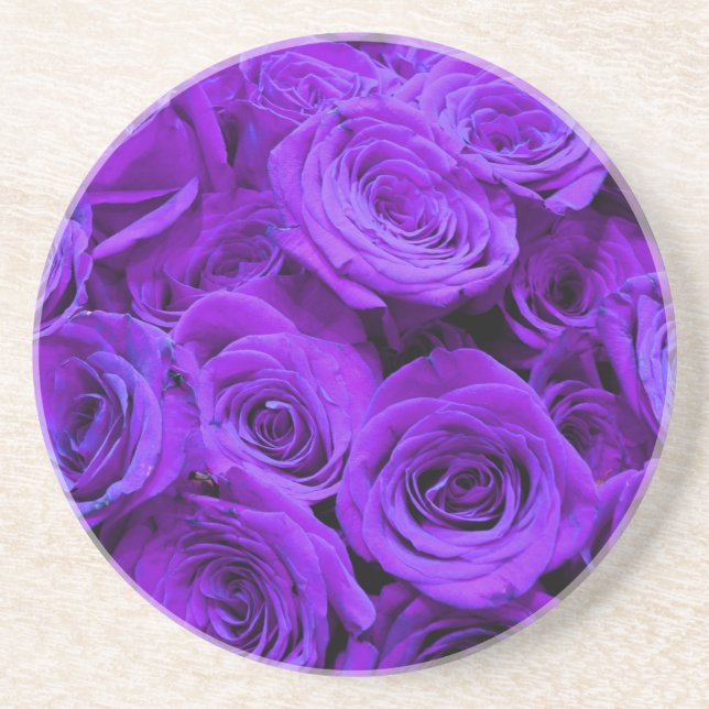 Romantische violette lila Rose hübscher Rosenbuket Untersetzer (Vorne)
