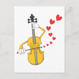 Romantische Violine Serenading Postkarte