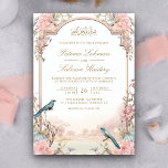 Romantische Vögel Blush Pink Bloral muslimische Ho Einladung<br><div class="desc">Erleben Sie Ihren Aufenthalt mit dieser eleganten islamischen Hochzeitsfeier,  die mit wunderschönen Blume und niedlichen Vögeln mit moderner Typografie aufwartet. Fügen Sie einfach Ihre Veranstaltungsdetails zu dieser einfach zu bedienenden Vorlage hinzu,  um sie zu einer einmaligen Einladung zu machen.</div>