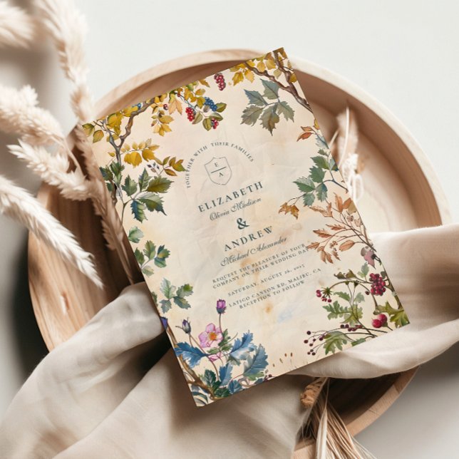 Romantische Waldblatthochzeit Einladung (Von Creator hochgeladen)