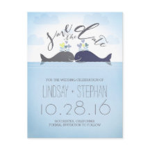 Romantische Wale Couple Save the Date