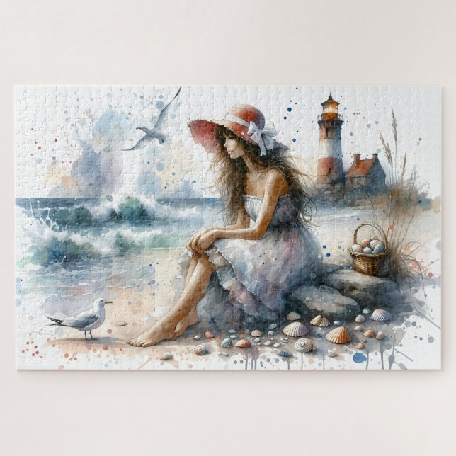Romantische Wasserfarbe Giro del Malcantone Puzzle (Horizontal)
