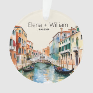Romantische Wasserfarbe Italien Hochzeitlich verhe Ornament