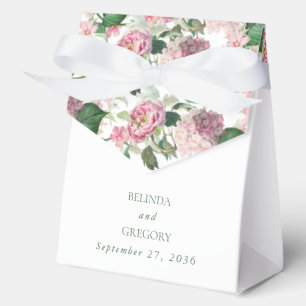 Romantische Wasserfarbe Rosa Blume Hochzeit Garten Geschenkschachtel