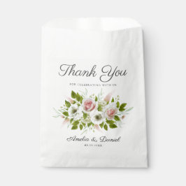 Romantische Wasserfarbe Rosen Hochzeit Vielen Dank Geschenktütchen