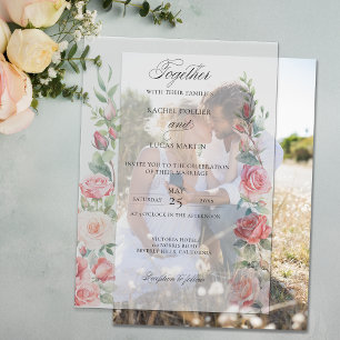 Romantische Wasserfarben Rosen und Kalligraphie