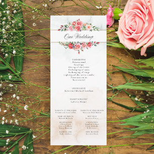 Romantische Wasserfarben Rosen und Kalligraphie Programm