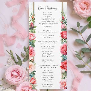 Romantische Wasserfarben Rosen und Kalligraphie Programm