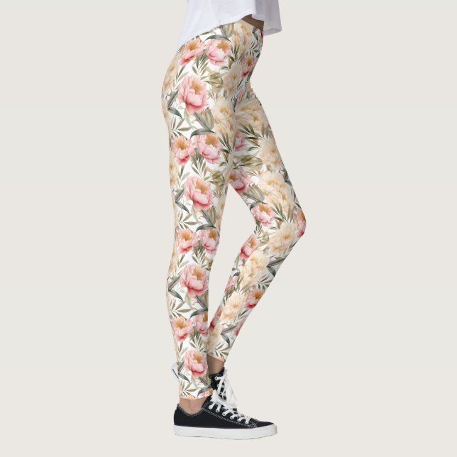 Romantische Wasserfarbenpeere Leggings (Rechts)