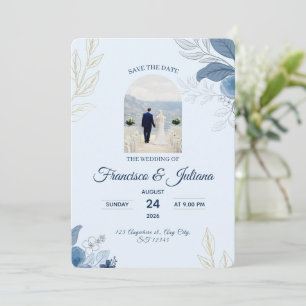 Romantische Wasserhochzeit Save The Date