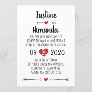 ROMANTISCHE WEDING INVITATION CARD EINLADUNG