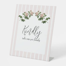 Romantische weiche rosa Hochzeit pro Familie Sockelschild