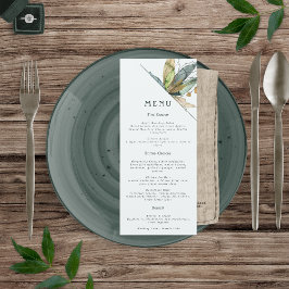 Romantische Weinberge Minimaler Garten Grün Menükarte